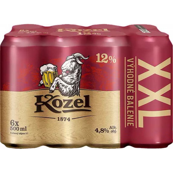 Kozel 12° 8x0,5l plech