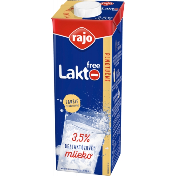 Rajo Lakto free mlieko trvanlivé 3,5% 1l