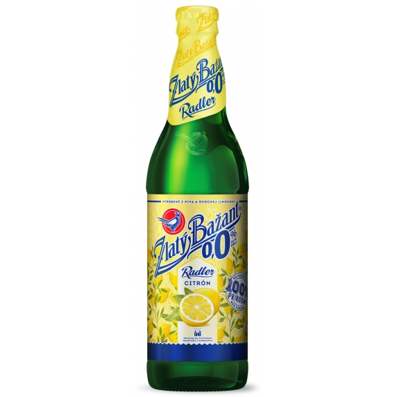 Zlatý Bažant Radler 0,0% 0,5l fl