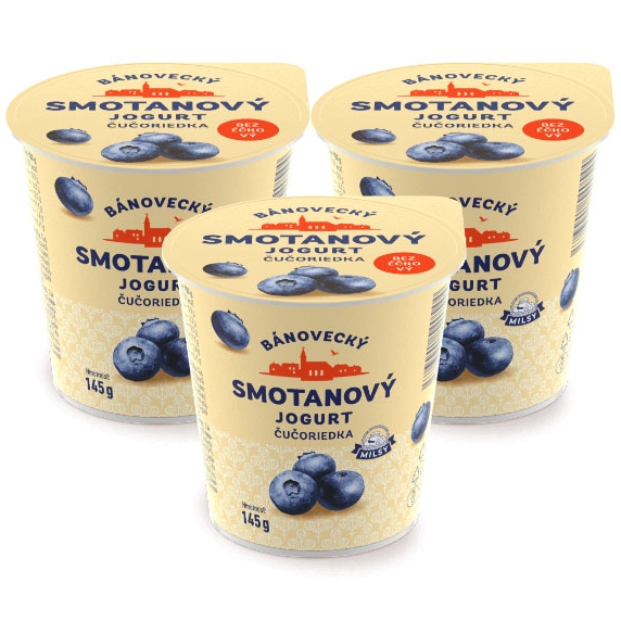 Bánovecký smotanový jogurt 3x145g