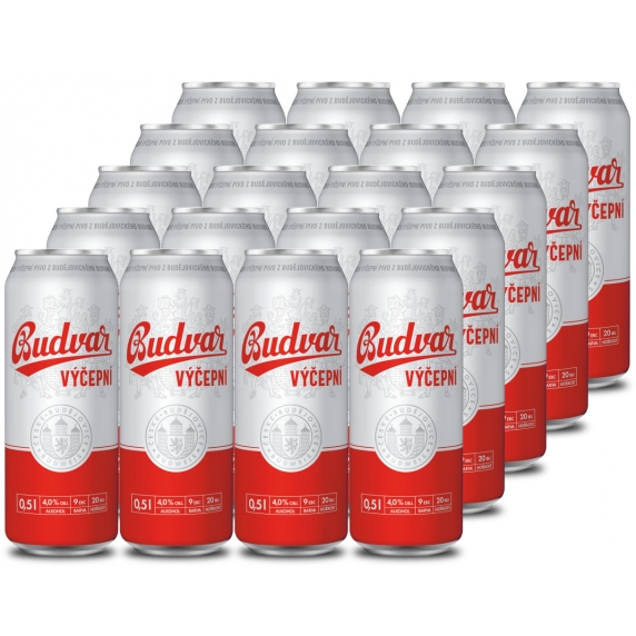 Budvar 10° 20x0,5l plech