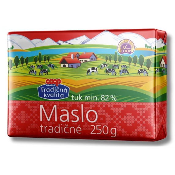coop maslo tradičné 250g