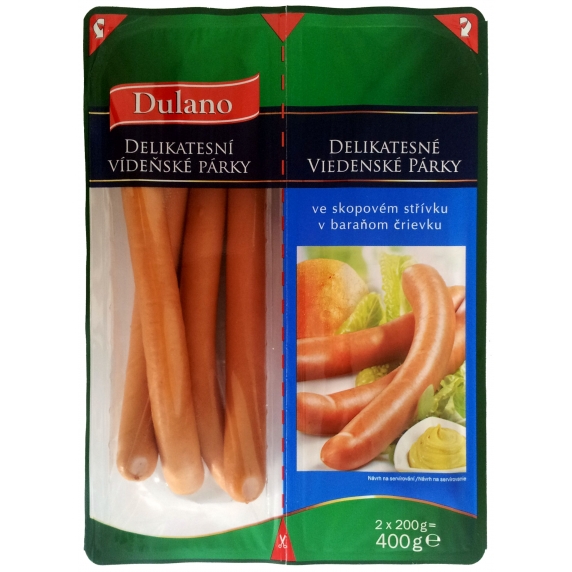 Dulano delikatesné viedenské párky 400g