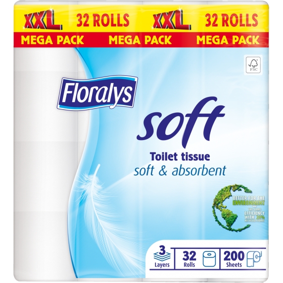 Floralys toaletný papier 3vrst. 32ks
