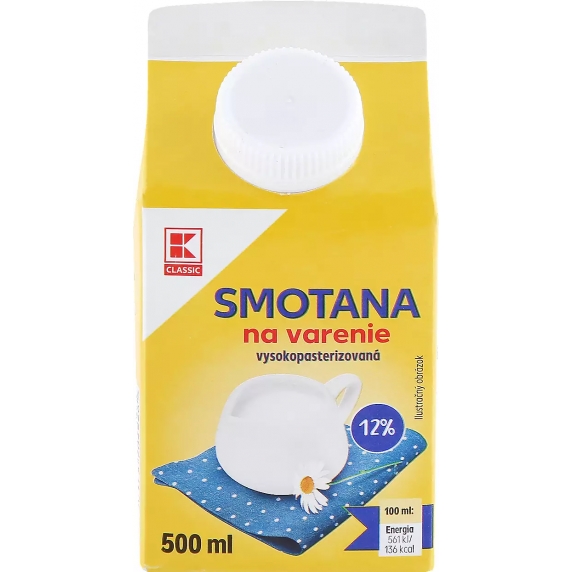 K-CLASSIC smotana na varenie 12% 500ml