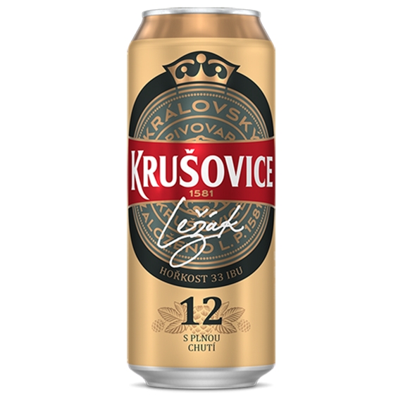 Krušovice 12° 12x0,5l plech