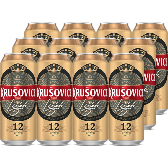 Krušovice 12° 12x0,5l plech