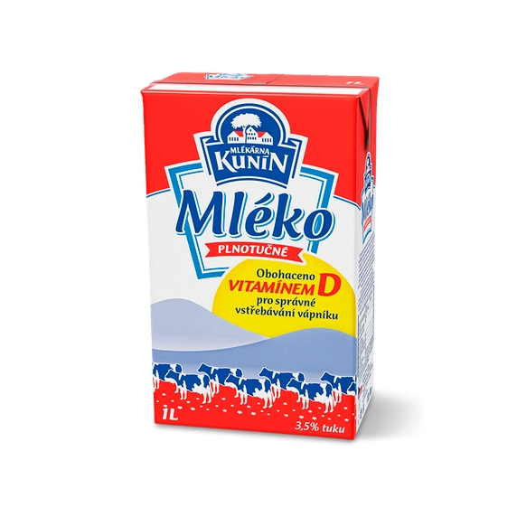 Kunín mlieko trvanlive 3,5% 1l