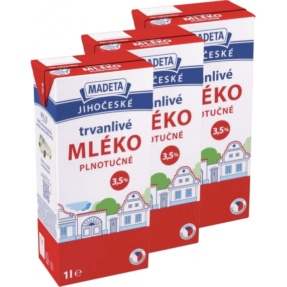 Madeta mlieko trvanlivé 3,5% 3x1l