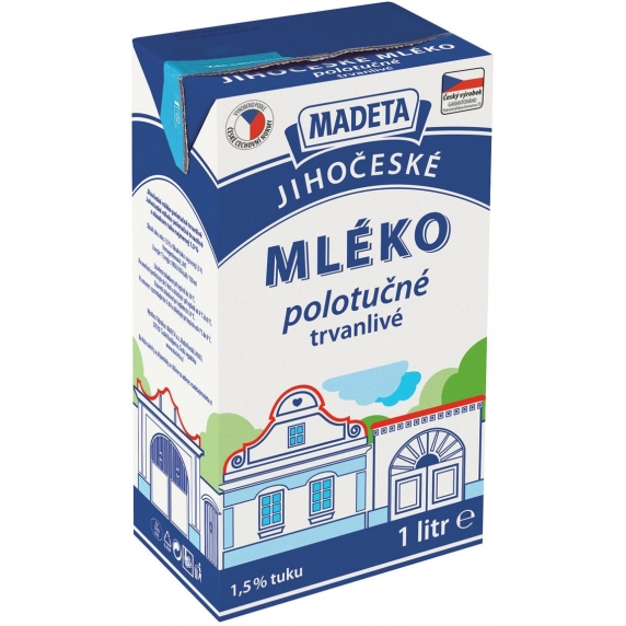 Madeta mlieko trvanlivé 1,5% 1l