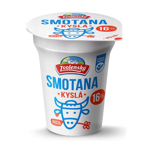 Zvolenský Smotana kyslá 16% 180g