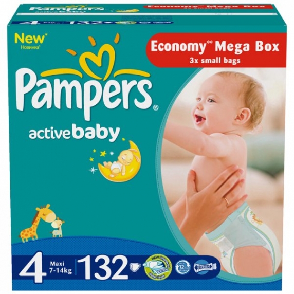 Pampers Active Baby 4 132ks