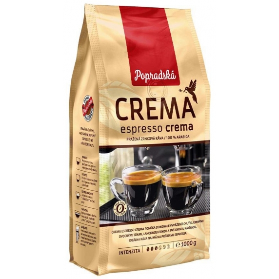 Popradská Crema esperesso 1kg zrnková káva