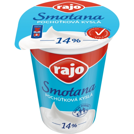 Rajo smotana kyslá 14% 375g