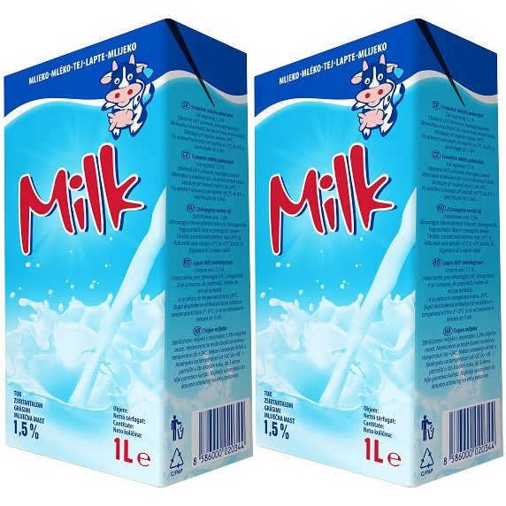 Tami Milk mlieko trvanlivé 1,5% 2x1l
