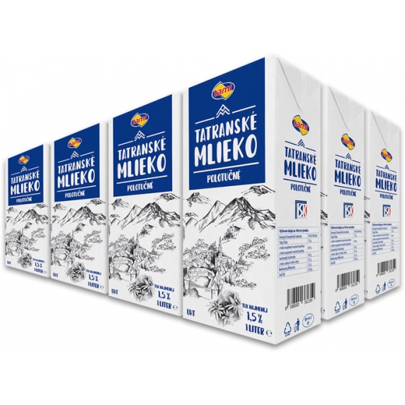 Tami Tatranské mlieko trvanlivé 1,5% 12x1l