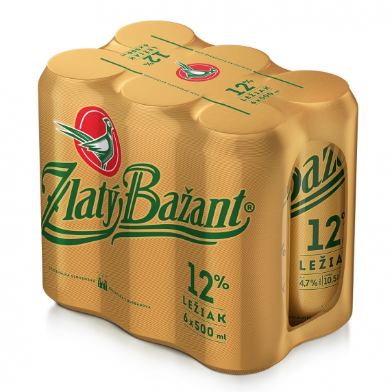 Zlatý Bažant 12° 6x0,5l plech